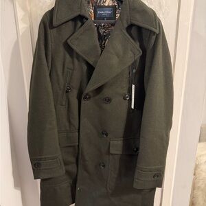 Paisley & Gray - Men’s Olive Green Loden Coat Size Large NWT